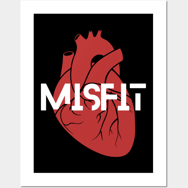 Misfit Heart Wall Art by capesandrollerskates 